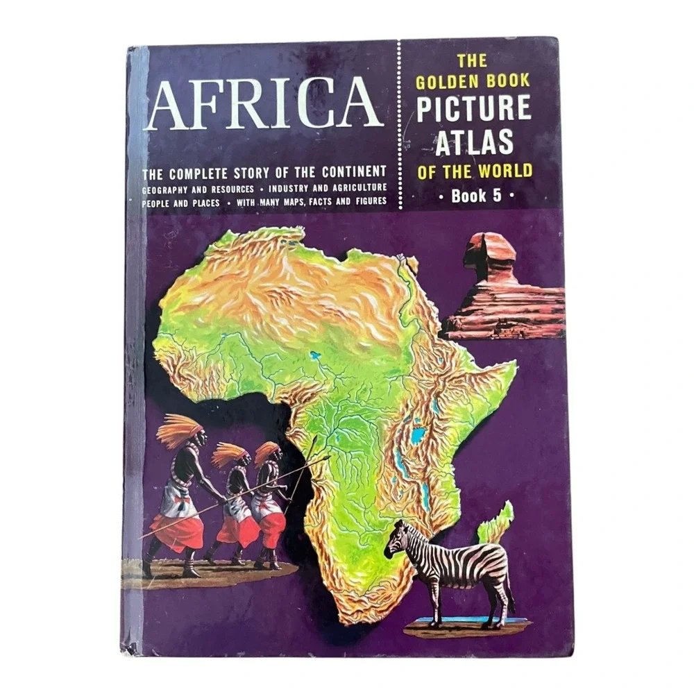 Vintage 1960 Golden Book Picture Atlas of the World Complete 6 Volume Set